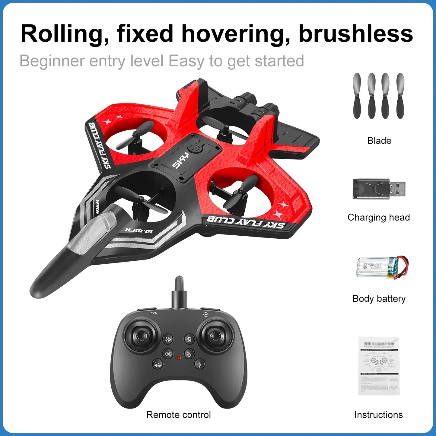 New YP3 Glider 2.4G RC Foam Fighter With Light Stunt Remote Control Airplane Toy Drone Flying Helicopter