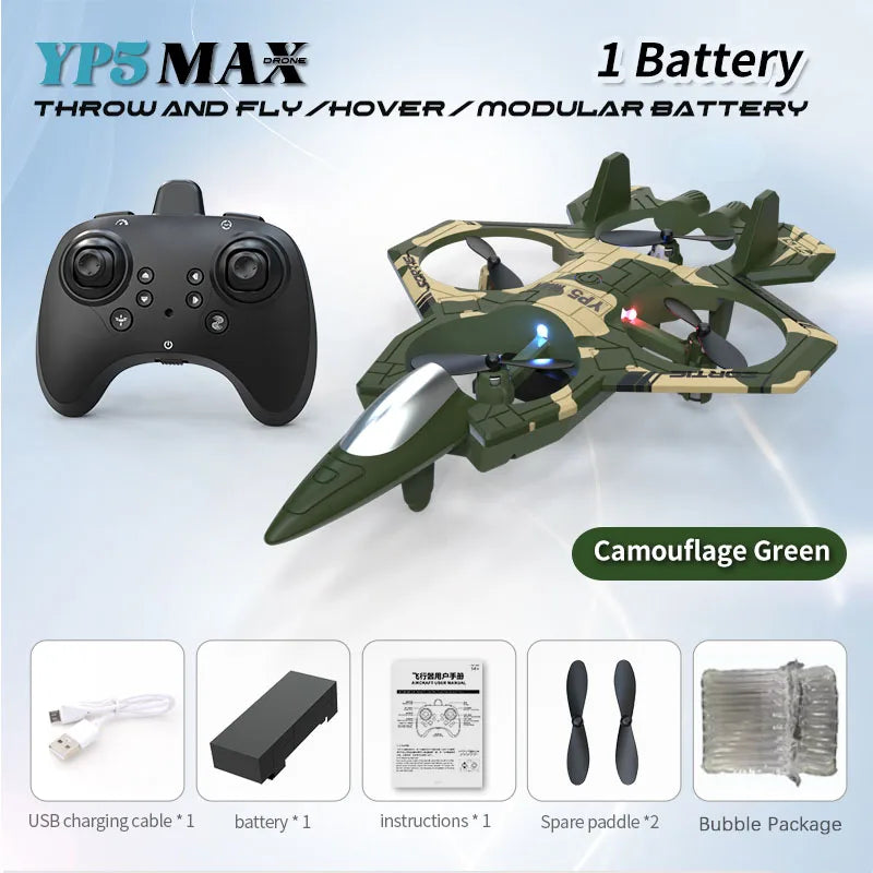 New YP3 Glider 2.4G RC Foam Fighter With Light Stunt Remote Control Airplane Toy Drone Flying Helicopter