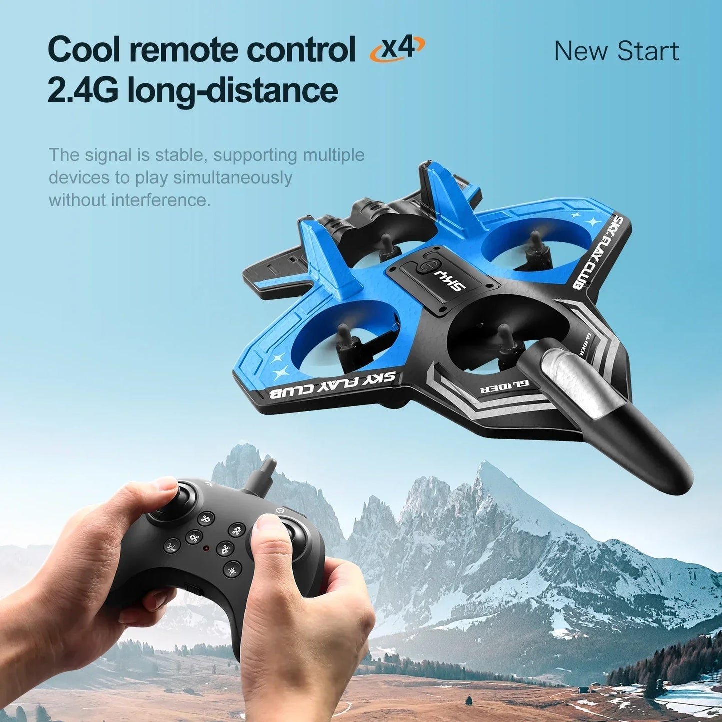 New YP3 Glider 2.4G RC Foam Fighter With Light Stunt Remote Control Airplane Toy Drone Flying Helicopter