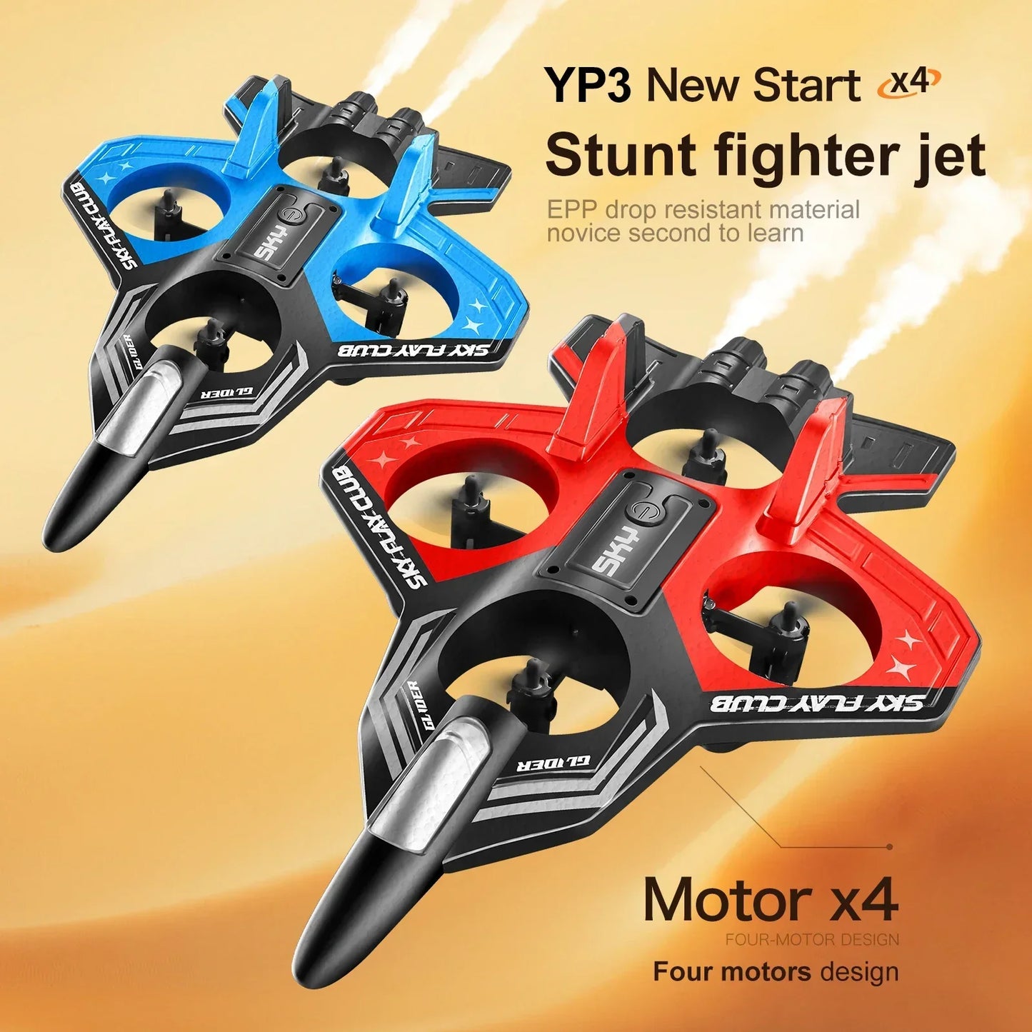 New YP3 Glider 2.4G RC Foam Fighter With Light Stunt Remote Control Airplane Toy Drone Flying Helicopter
