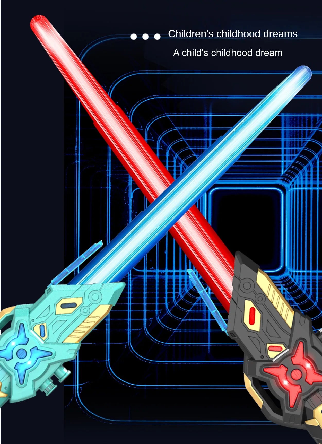 7 colourful RGB lightsaber Double headed retractable lightsaber with sound effect USB charging party role play gift for kids