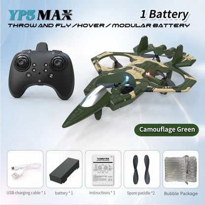 New YP3 Glider 2.4G RC Foam Fighter With Light Stunt Remote Control Airplane Toy Drone Flying Helicopter